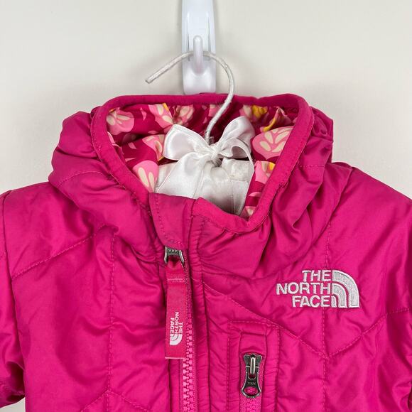 The North Face Girls Reversible Perrito Jacket 3-6 Months - Picture 3 of 11